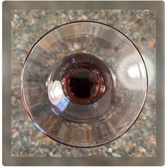 Vintage-Set of Three Purple Wheat Etched Wine/Water Goblets. - Picture 5 of 5